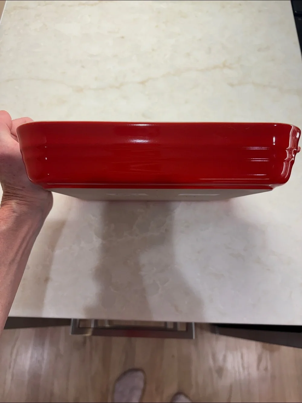 NWT Le Creuset 23 cm Square Stoneware Baker - Carmin